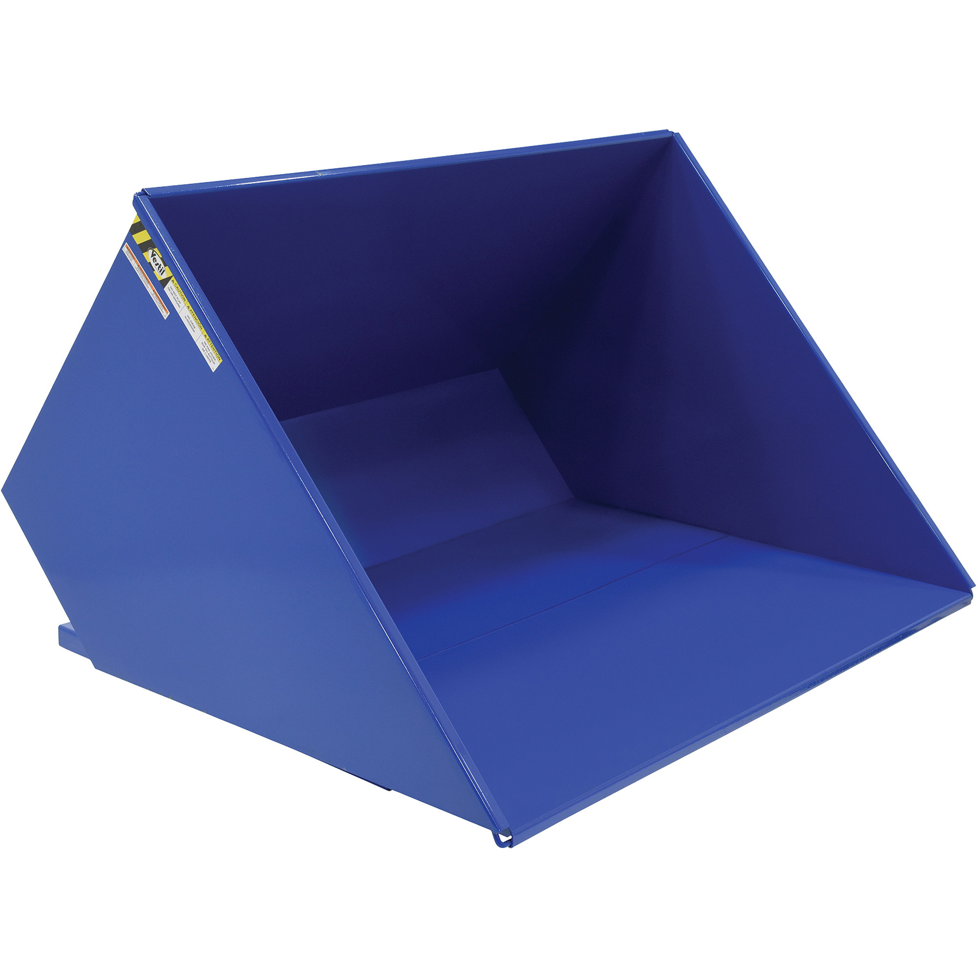 Vestil Steel Medium-Duty Self-Dumping Hopper, 3 Cubic Yard, 4000-Lb. Capacity, Blue, Model# D-300-MD